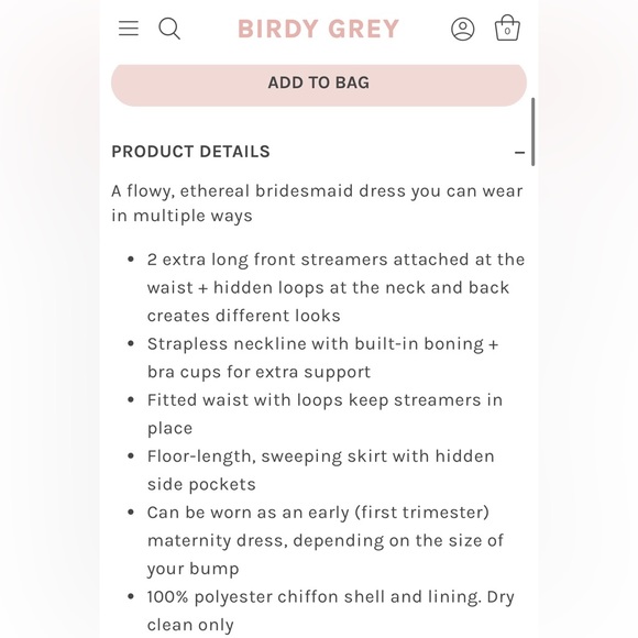 [Birdy Grey] Grace Convertible Maxi Dress Gown Blush Pink Size Extra Extra Large - Picture 10 of 12